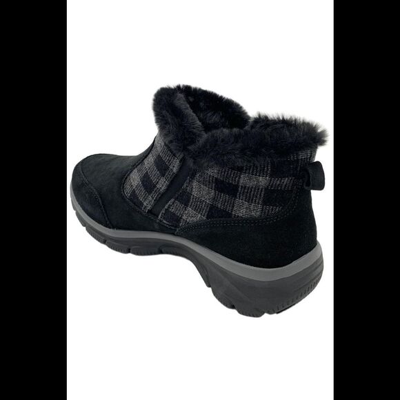 Skechers Women's Plaid Days Easy Going Ankle Boots Black - Medium - Picture 3 of 3